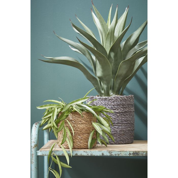 Mica Atlantic Seagrass Plant Basket Light Brown 14cm