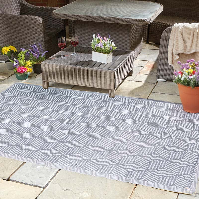 Smart Garden Alfresco Mats - Illusion - Slate - 180x240cm