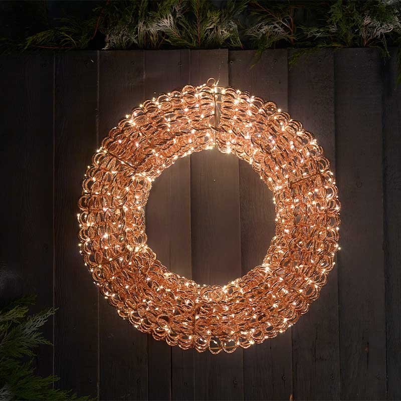 Smart Garden Titan Rose Gold Wreath 40cm LV