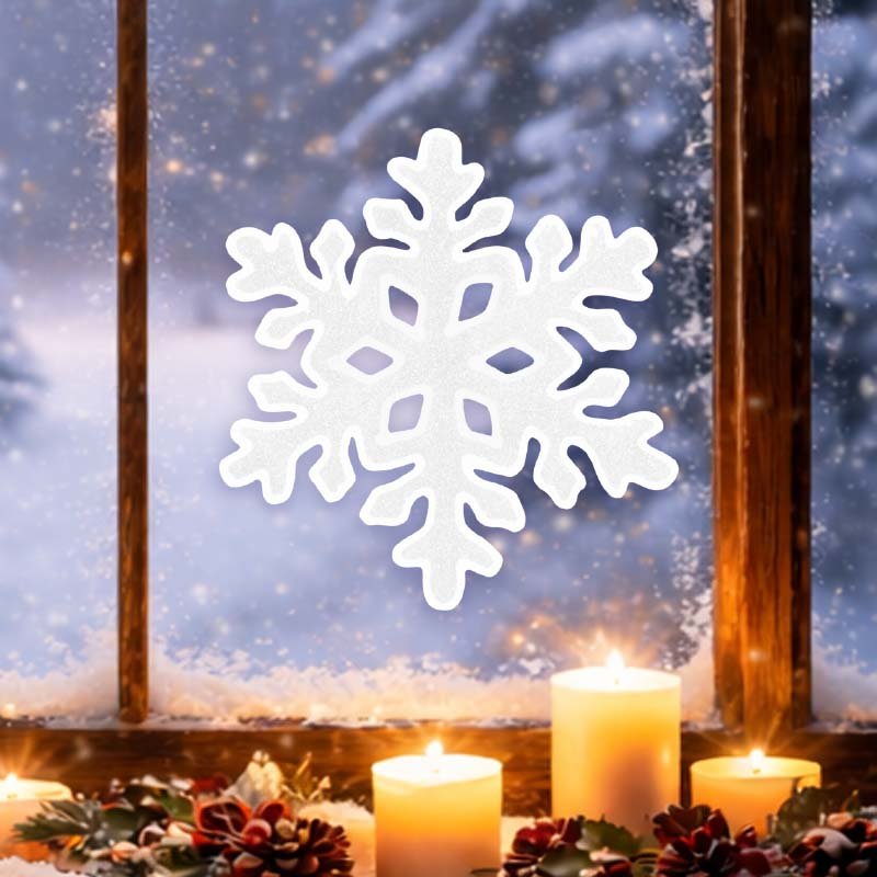 Smart Garden 20cm Snowflake Window Sticker - White