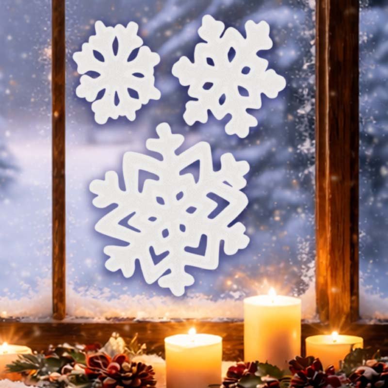 Smart Garden 25cm Snowflake Window Sticker - White