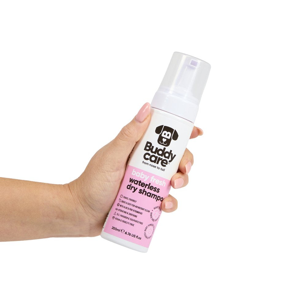 Petface Buddycare Waterless Dry Dog Shampoo Baby Fresh 200ml