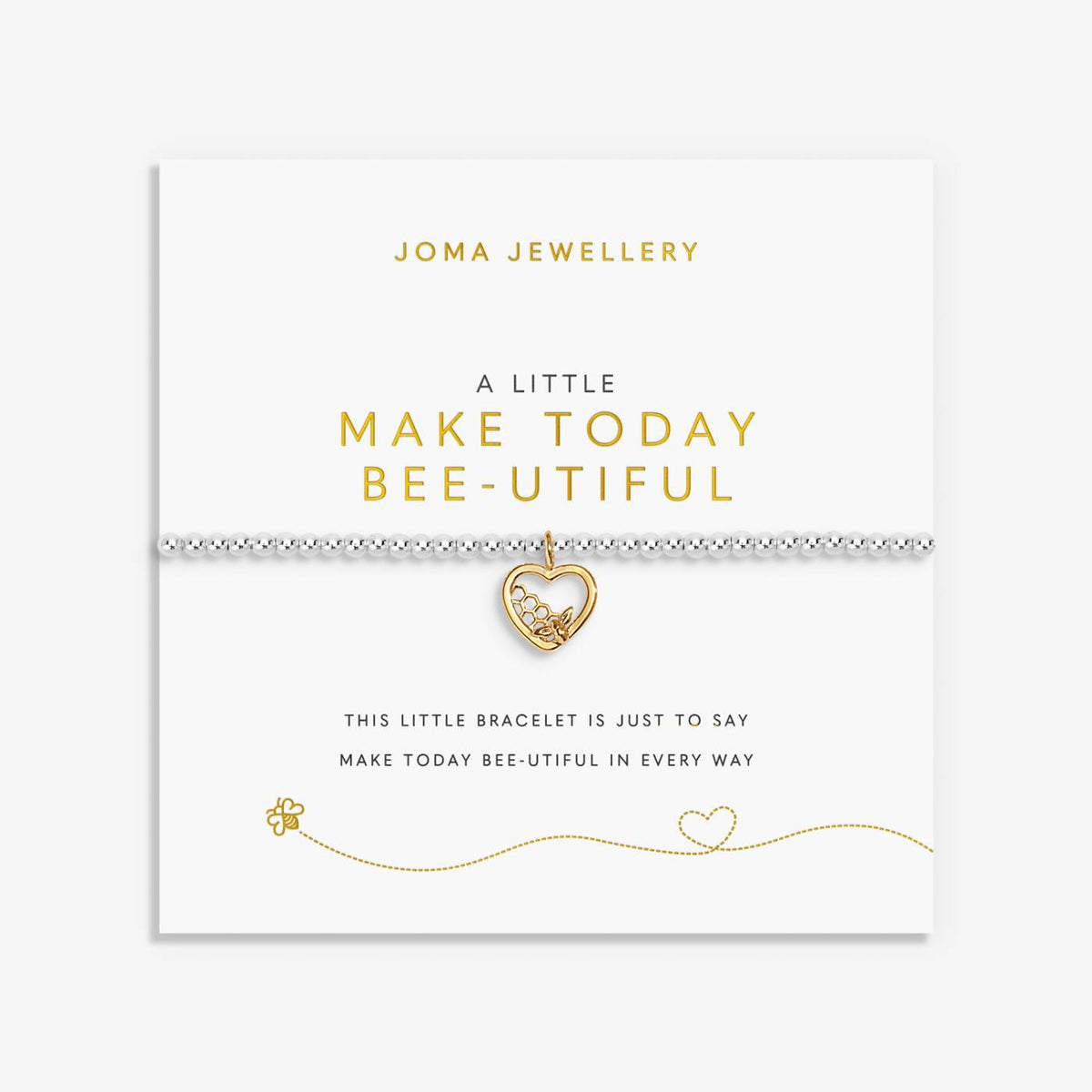 Joma Jewellery A Little 'Make Today Bee-Utiful' Bracelet