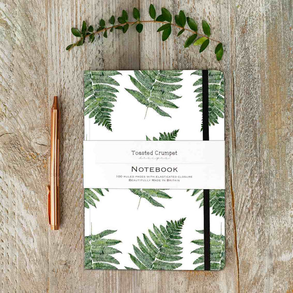 Toasted Crumpet Woodland Fern A5 Lined Notebook
