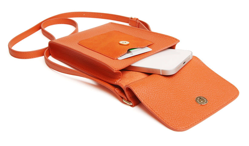 Alice Wheeler Mini Bloomsbury Shoulder Bag Orange