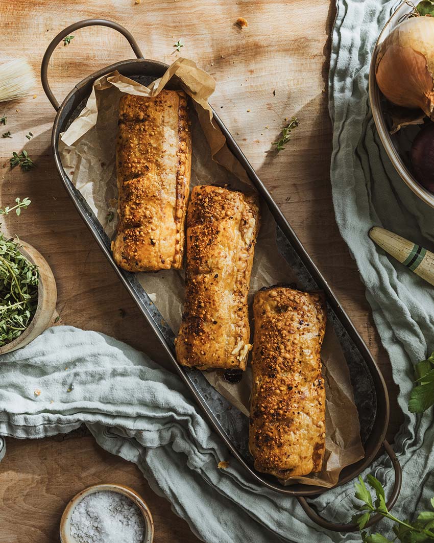 The Original Baker Frozen BBQ Pulled Pork Sausage Roll 3Pk