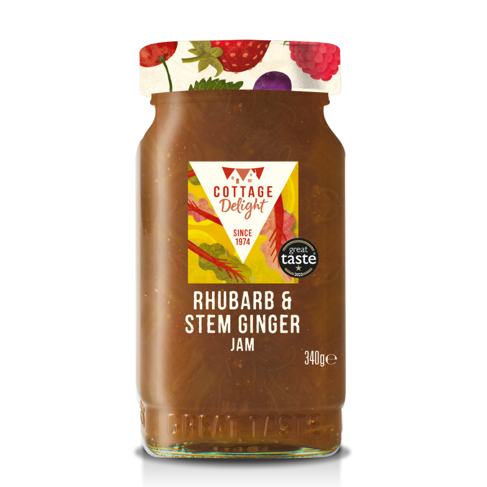 Cottage Delight Rhubarb & Stem Ginger Jam 340g
