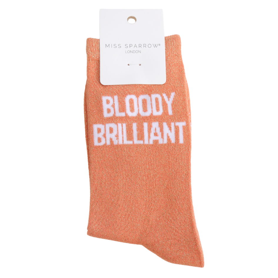 Miss Sparrow Glitter Statement Socks Bloody Brilliant
