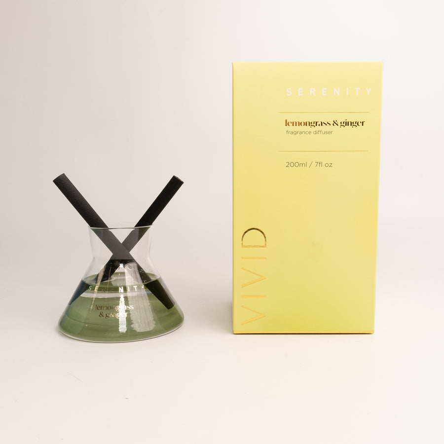 Vivid Serenity Diffuser Lemongrass and Ginger 200ml