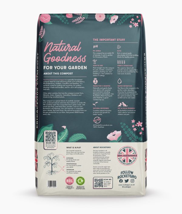 RocketGro Peat-Free Ericaceous Compost 20l