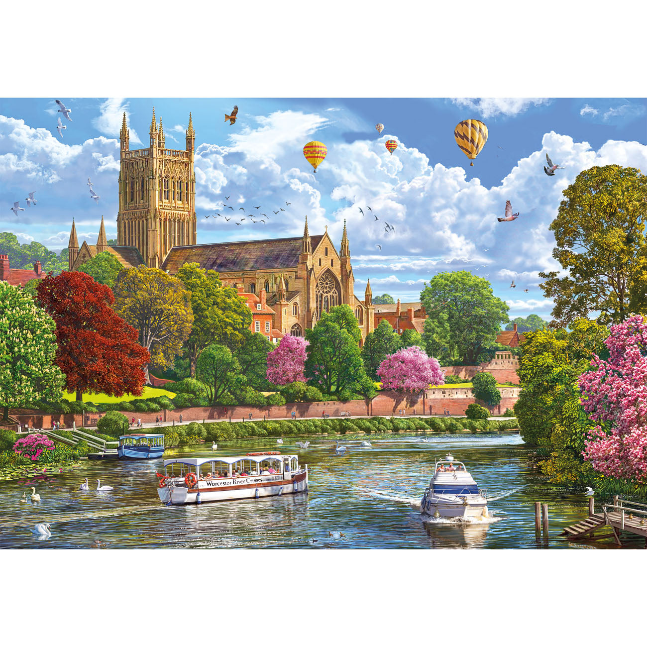 Gibsons Worcester from the River 500 Piece Jigsaw Puzzle