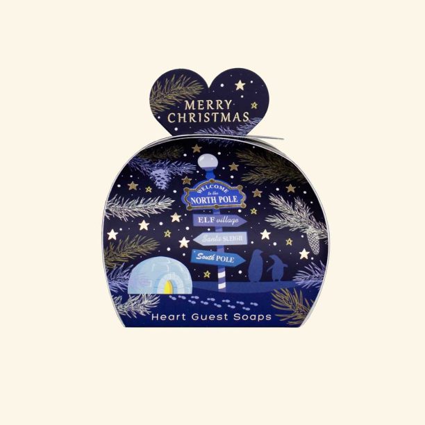 The English Soap Company Christmas North Pole Heart Guest Soaps