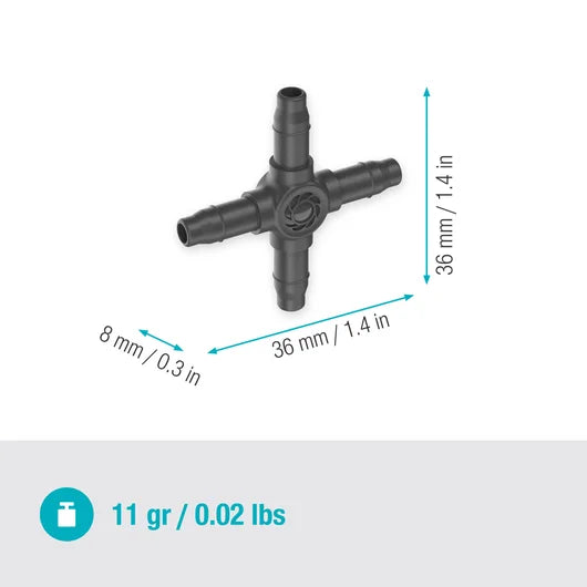 Gardena 4-Way Coupling 4.6 mm 3/16 10pk