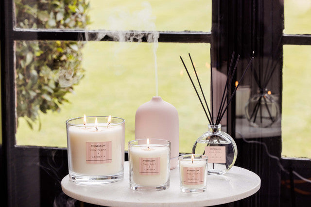 Stoneglow Tumbler Candle Pink Peony & Gardenia