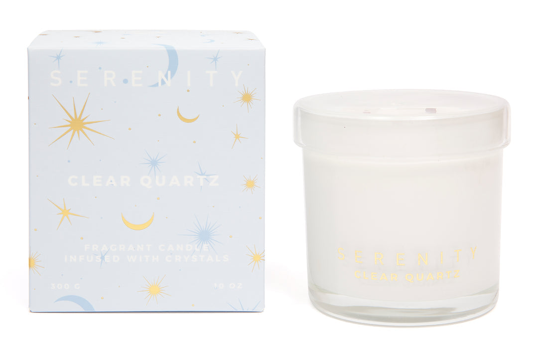 Serenity Crystal Candle Healing Clear Quartz 300g