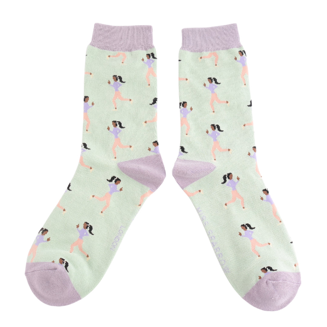 Miss Sparrow Jogging Socks Mint