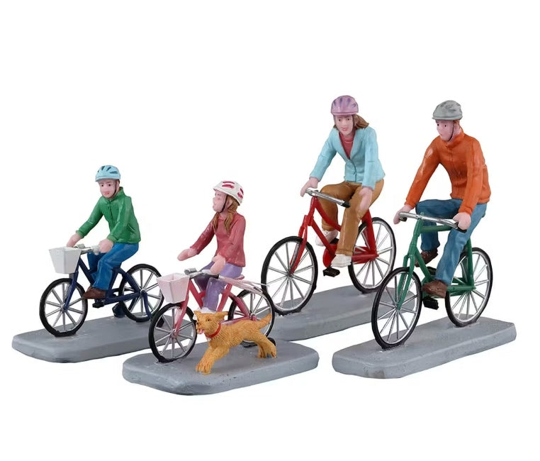 Lemax Family Bike Ride Set Of 4 32220