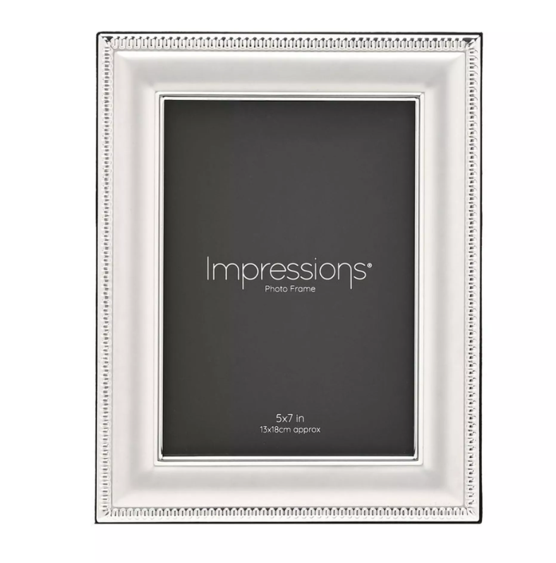 Impressions Silver Plated Patterned Edge Frame 5" x 7"