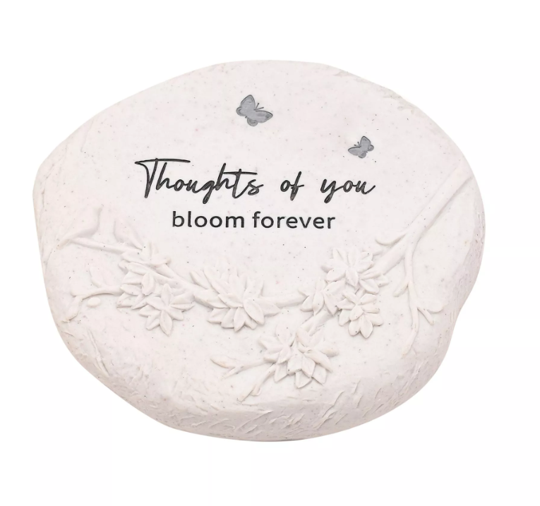 Thoughts of You Graveside Round Stone - Bloom Forever