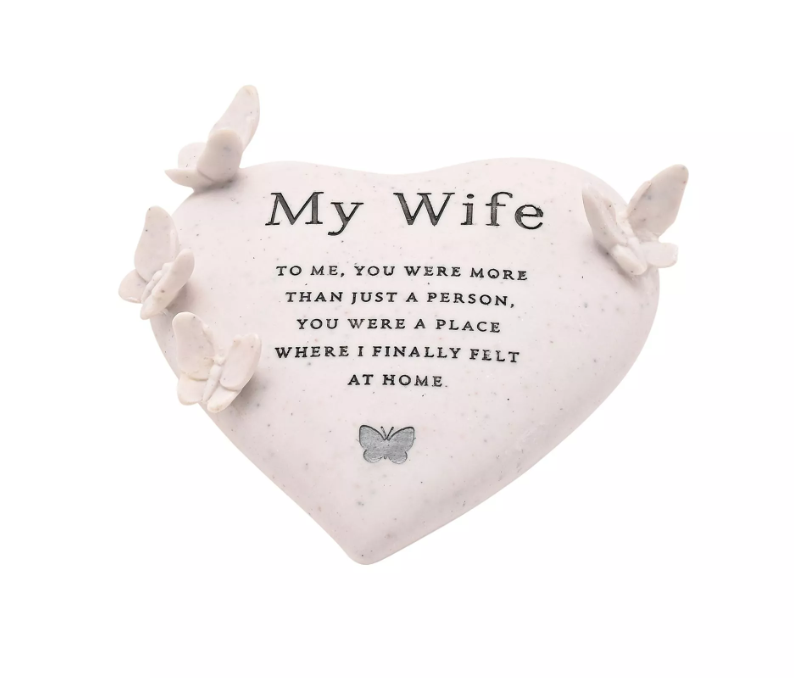 Thoughts of You Graveside Butterfly Heart - My Wife