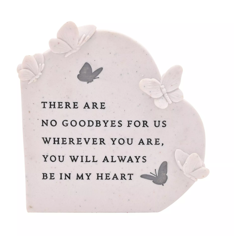 Thoughts of You Butterfly Graveside Standing Heart - No Goodbyes