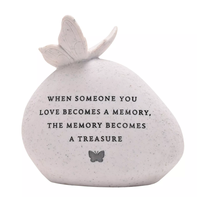 Thoughts of You Butterfly Graveside Pebble - A Memory