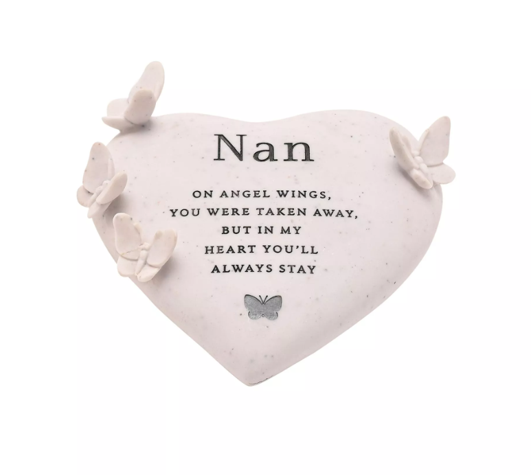 Thoughts of You Graveside Butterfly Heart - Nan