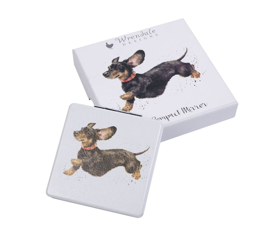 Wrendale 'That Friday Feeling' Dachshund Compact Mirror