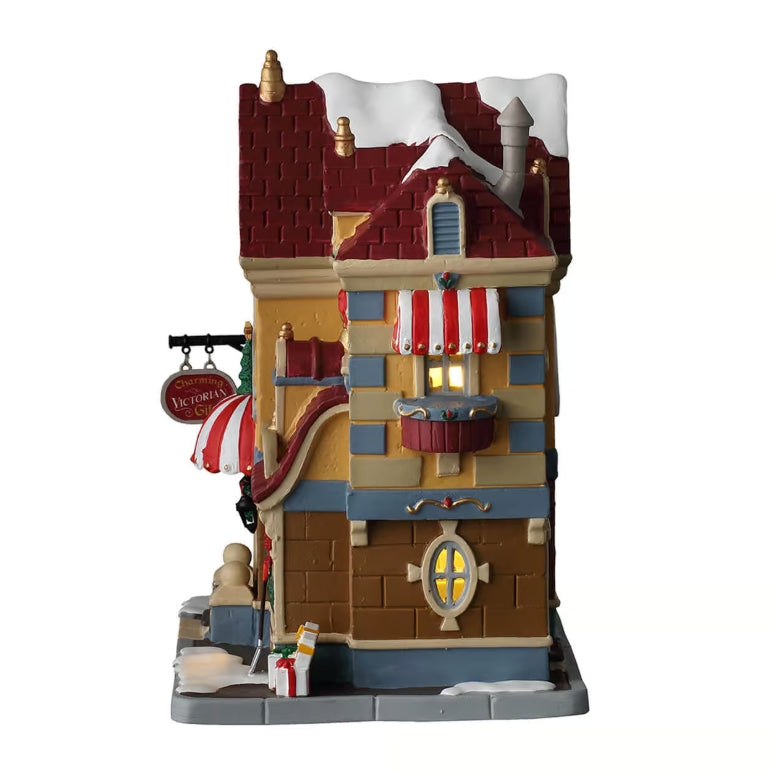 Lemax Father Christmas Gift Shop With UK Adaptor 65562-UK