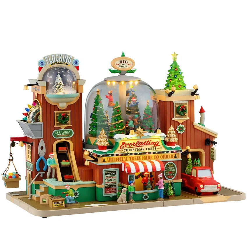Lemax Everlasting Christmas Trees With UK Adaptor 55324-UK
