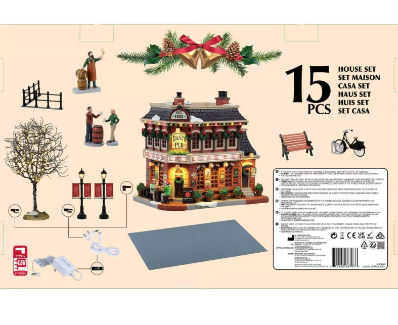 Lemax Dani's Pub Set With Adaptor 66707-UK