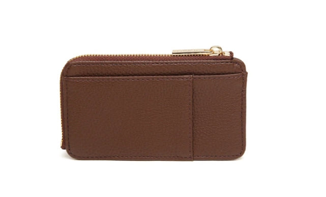 Alice Wheeler Kensington Suede Coin Purse Chocolate