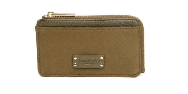 Alice Wheeler Kensington Suede Purse Olive