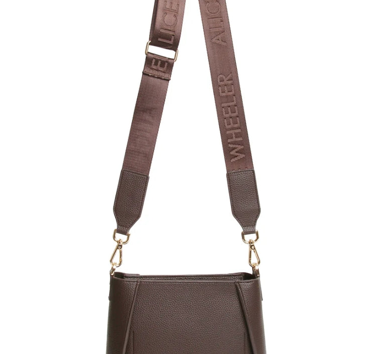 Alice Wheeler Kensington Cross Body Bag Chocolate