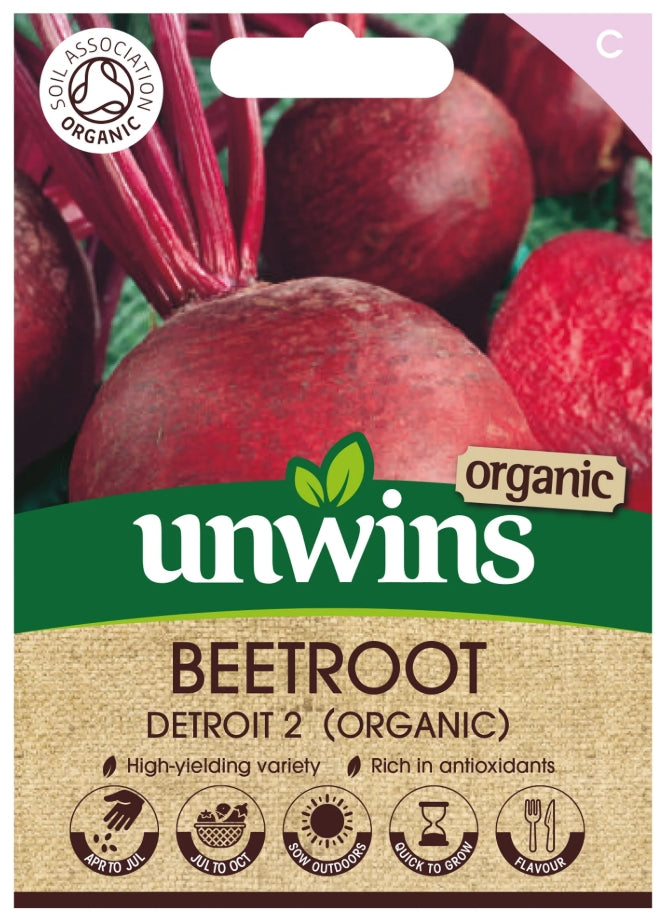 Unwins Organic Beetroot Detroit 2 Seeds