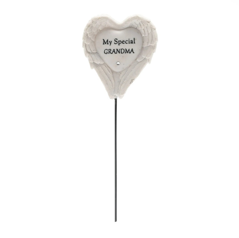 Celebrations Graveside Angel Wings Stake - Grandma