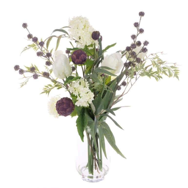Floralsilk Faux Tulip & Artichoke in Vase