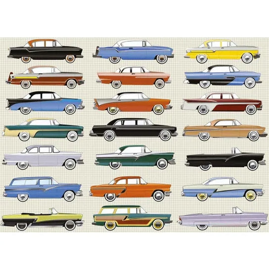 Coach House Classic American Cars 1000 Piece Jigsaw