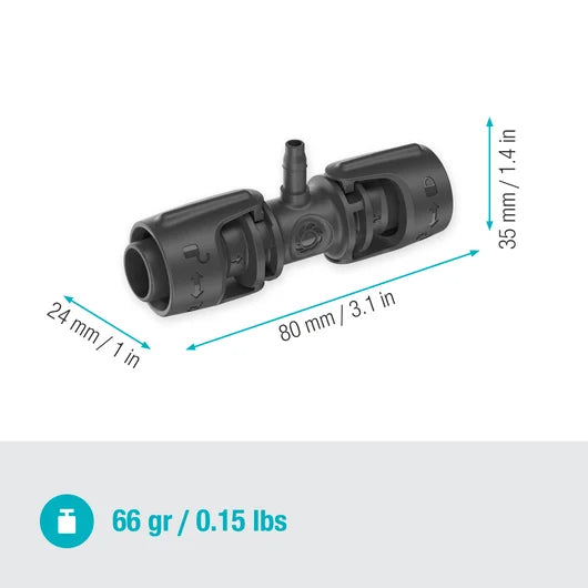 Gardena T-Joint 1/2" - 3/16" 5pk