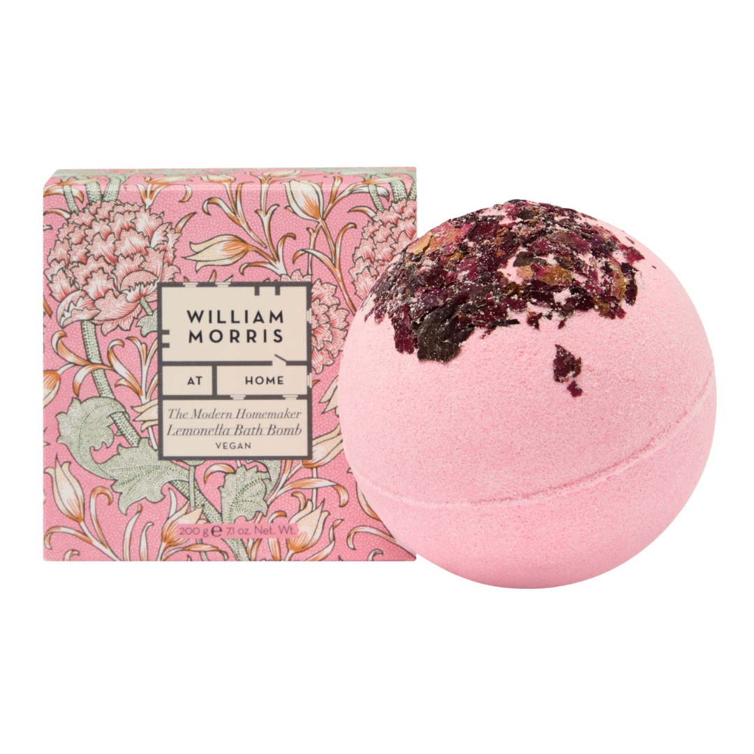 William Morris The Modern Homemaker Rose Petal Bath Bomb 200g