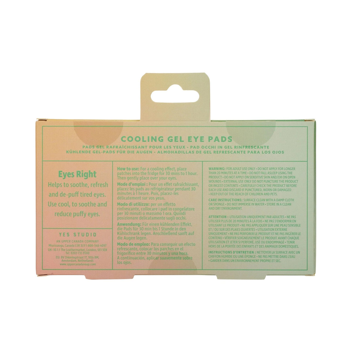 Yes Studio The Zest Life Cooling Gel Eye Pads