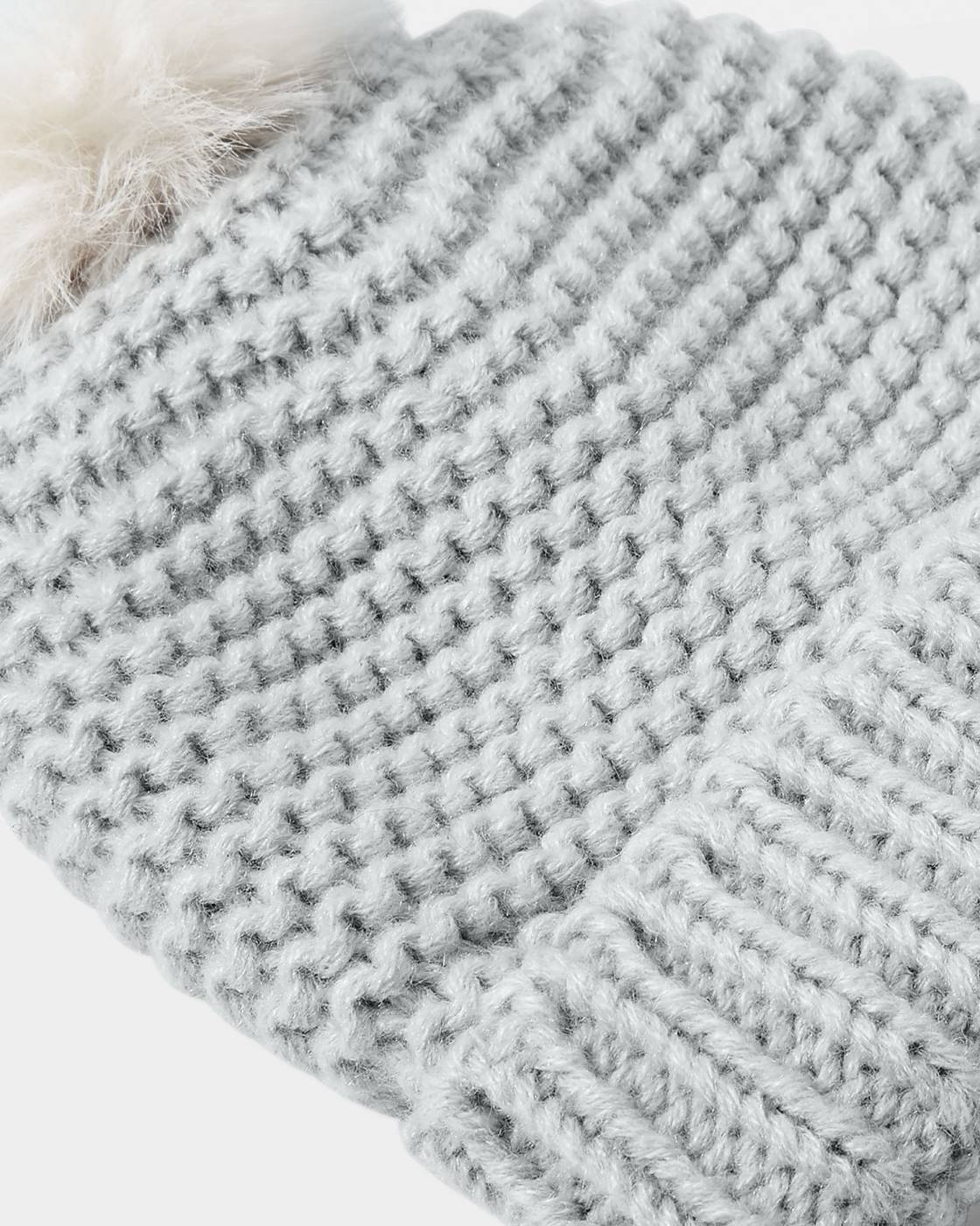 Katie Loxton Knitted Baby Hat Cool Grey