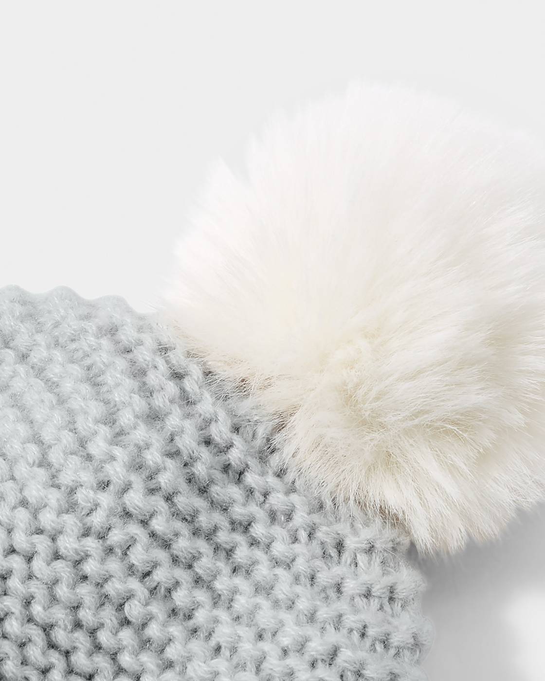 Katie Loxton Knitted Baby Hat Cool Grey