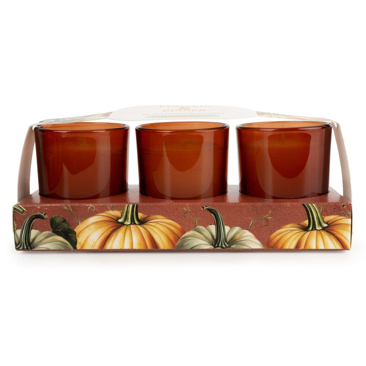 Candlelight Votive Candles Pumpkin & Ginger Set Of 3
