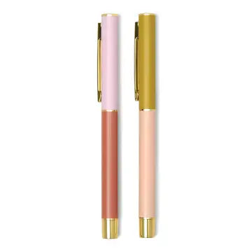 Designworks Color Block Pens Rosewood & Blush (Set of 2)