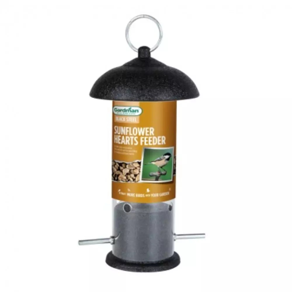 Gardman Black Steel Sunflower Heart Feeder 19cm