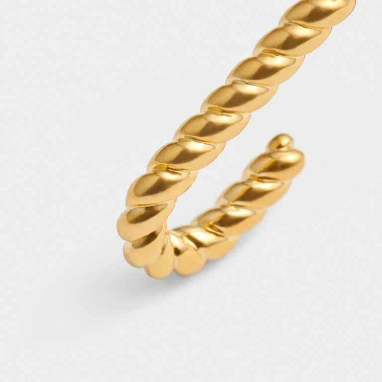 Katie Loxton Celine Rope Hoop Earrings Gold Coated 1.65 cm X 0.21 cm X 0.82 cm