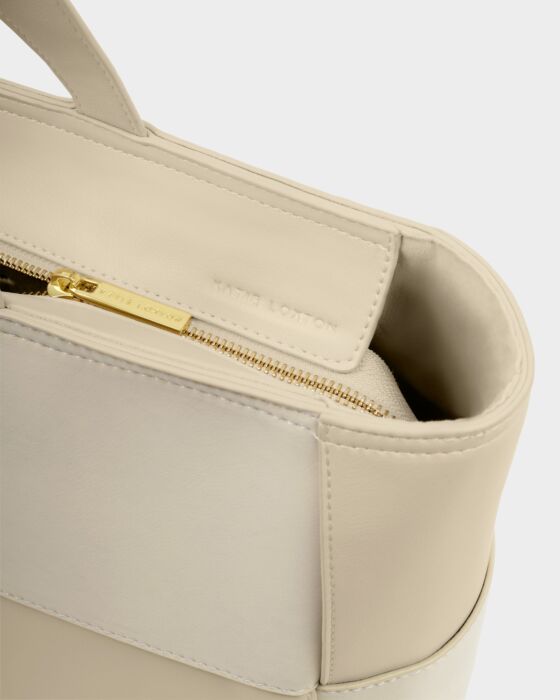 Katie Loxton Taya Hand Woven Suedette Tote Bag Off White