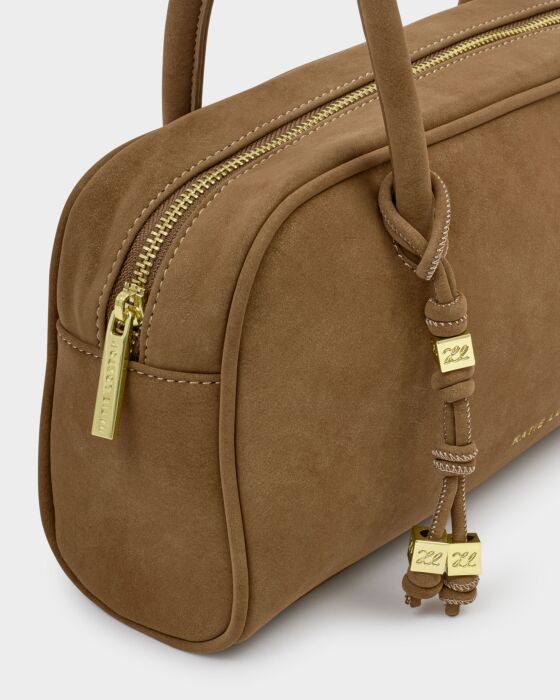 Katie Loxton Hadley Suedette Shoulder Tote Bag Caramel