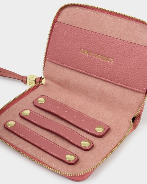 Katie Loxton Slim Jewellery Case 'Girly Goodies' Raspberry Pink